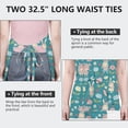 thumbnail image 6 of Pioneer Flower Floral Print Pattern Apron for Women and Men, Cotton Linen Waterproof with Pockets, Adjustable, 33x27 Inch for Kitchen, Gardening, BBQ, Salon, 6 of 6