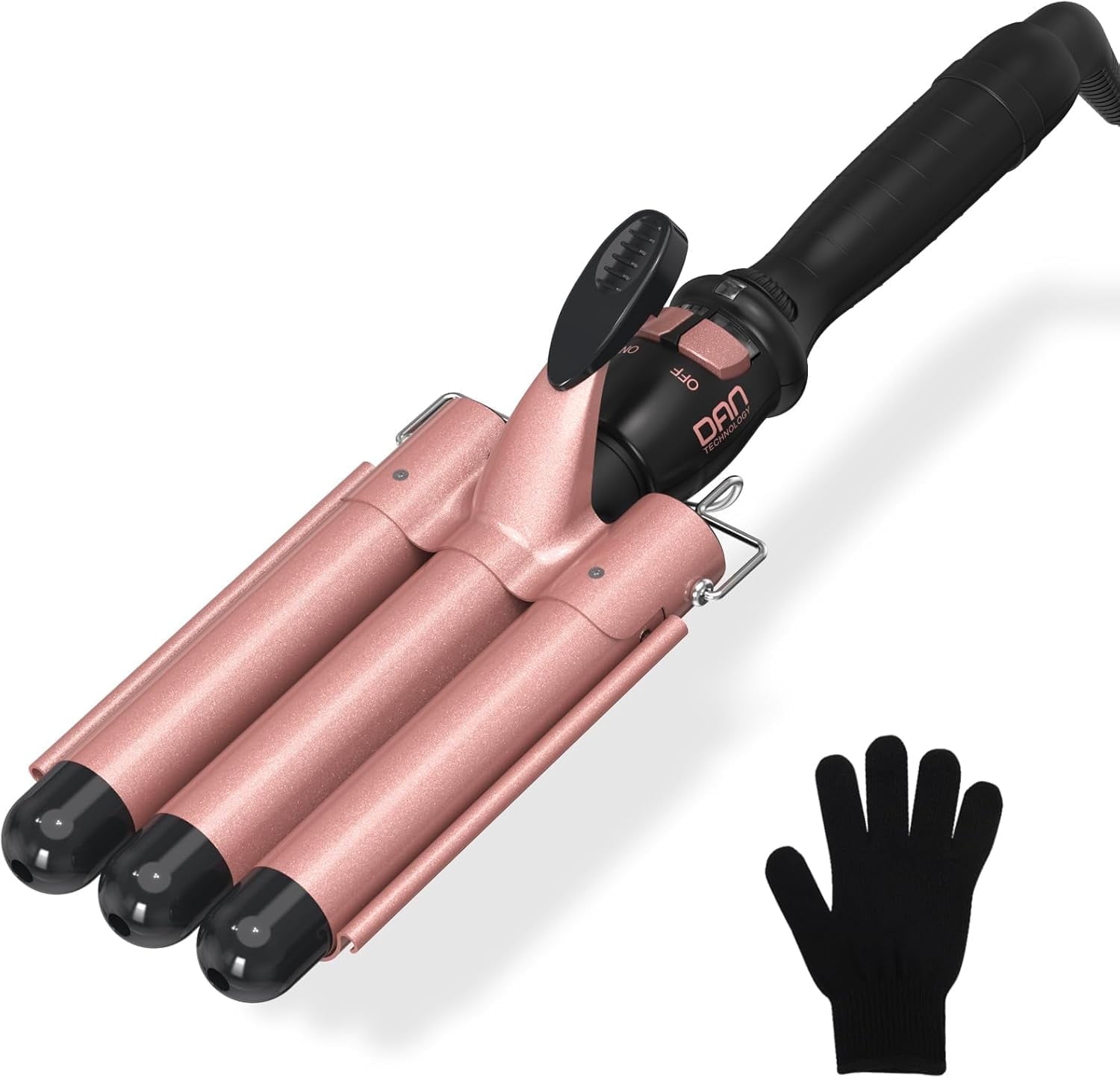 L'ange Hair Ceramic Curling Wand, 25MM Titanium Barrel, Blush for