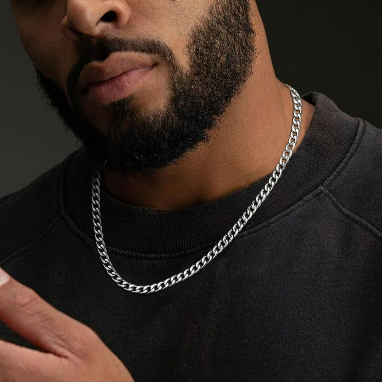 9mm cuban link chain on neck deals