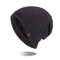 thumbnail image 2 of Bibifish Womens Ribbed Knit Slouchy Beanie Hat Lined Soft Warm Stretchy Hat Cold Weather Daily Casual Wear Cozy Trendy Hats, 2 of 9
