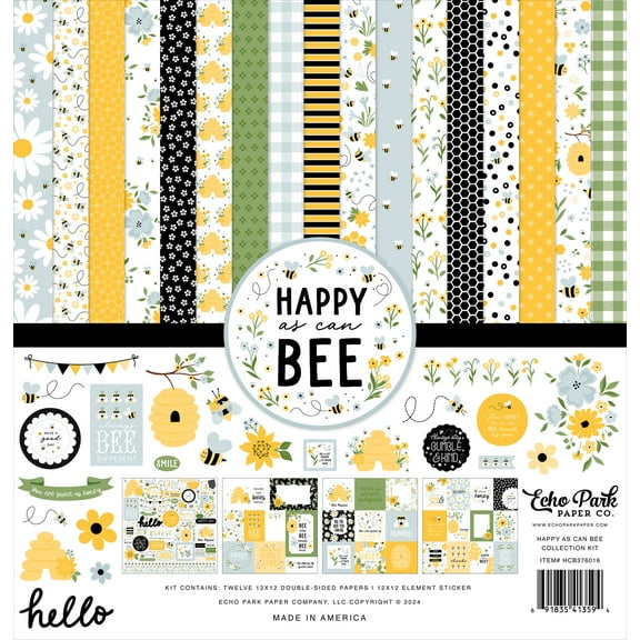 Echo Park Collection Kit 12"X12"-Happy As Can Bee