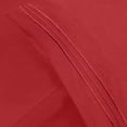 thumbnail image 4 of 4 Piece Red King Solid Color 2000 Embroidery Luxury Bedding Extra Soft Cozy 12" Deep Pocket Sheet Set With Pillow Cases Wrinkle Fade Stain Resistant All Sizes Available, 4 of 4