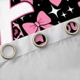 thumbnail image 4 of Erosebridal Leopard Print Letter E Black Out Curtains for Girls, Pink Initial Ribbon Curtains Pack of 2 (42x63 Each), 4 of 6