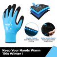 thumbnail image 2 of Guantes de trabajo de invierno DULFINE 100% impermeables para hombres y mujeres, 2 of 6
