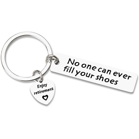 Boss Coworker Retirement Gifts for Women Men Appreciation Gift for Staff Employee Farewell Gifts for Colleague Friends Inspirational Gifts for Coworkers No One Can Ever Fill Your Shoes Keychain