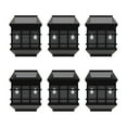 thumbnail image 2 of Merrick Lane Wall Mount LED Solar Powered Fence and Deck Lights - All-Weather Decorative Solar Lights in Brown - Set of 6, 2 of 10