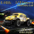 thumbnail image 2 of MINKUROW Remote Control Car,Light Up RC Car Toys,2.4GHz 1:24 Scale 15KM H Off Road with Cool LED Lights Racing Rechargeable Toy Car for Christmas Birthday, 2 of 6