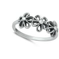 thumbnail image 4 of Retro 60's Daisy Chain Ring .925 Sterling Silver Band Jewelry Female Male Unisex Size 10, 4 of 4