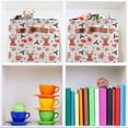 thumbnail image 6 of GZHJMY Storage Basket Cute Christmas Deer Foldable Canvas Laundry Baskets Bin Waterproof Inner Layer with Sturdy Handles for Toy Nursery Blanket Clothes 1 Pack, 6 of 7