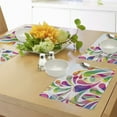 thumbnail image 4 of Ambesonne Colorful Place Mats Set of 4, Leaf Shape Vivid Forms, Standard Size, Multicolor, 4 of 6
