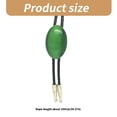 thumbnail image 5 of Gieenan Cats Eye Green Stone Western Bolo Tie Artificial Rope Necktie Necklace Shirt Collar Chain Jewelry Neckwear, 5 of 9