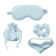 thumbnail image 1 of Antifaz para dormir, suave venda para los ojos para dormir para mujeres, cubierta para sombra de ojos con gomas para el pelo de satén y diadema, regalo de boda, 1 of 5