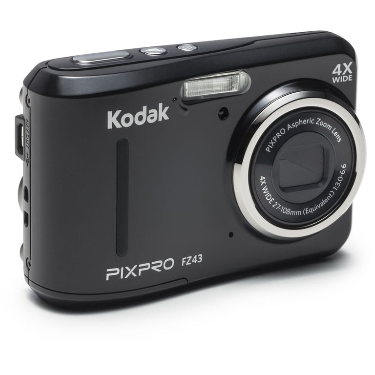 Kodak PIXPRO FZ43 Digital Camera (Black) + Extra Battery + LED