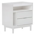thumbnail image 1 of 25" Solid Wood 2-Drawer Night Stand with Gallery - White, 1 of 5