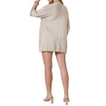 thumbnail image 3 of Cardigan Sweaters for Women's Short Sleeve Lightweight Open Front 2025 Knit Shrugs M Khaki, 3 of 6