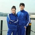 thumbnail image 2 of Men's Casual Sports Suit Zipper Hooded Jacket + Pants Tracksuit Sweatshirt Set, 2 of 5