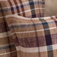 thumbnail image 2 of Stitch N String 18x18 and 12x16 Cotton Boho Textured Plaid Rust Brown Throw Pillow Cushion Covers Set of 2 Indoor and Outdoor, 2 of 5