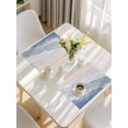thumbnail image 5 of Navy Blue Coastal Wave Placemats Set of 12, Summer Modern Ocean Beach Placemats for Dining Table, Place Mats for Kitchen Tabletop, Waterproof Wipeable Dining Table Mats Set, 5 of 9