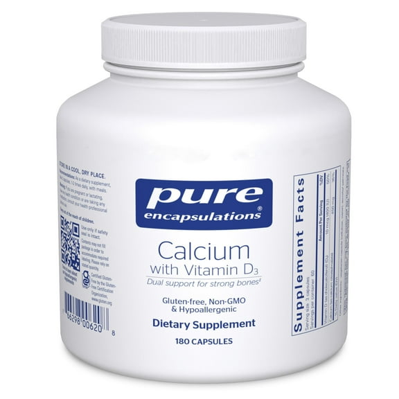 Pure Encapsulations Calcium with Vitamin D3 | Dietary Supplement to Support Bone, Colon, and Cardiovascular Health* | 180 Capsules
