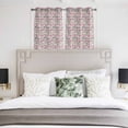 thumbnail image 3 of Vintage Pink Flower Kitchen Curtains Window Panels, Spring Floral Leaves Pastoral Birds Plants Insulated Window Treatment Curtain, Grommet Curtains for Bedroom/Living Room/Bathroom, 2 Piece 42"Wx54"L, 3 of 8