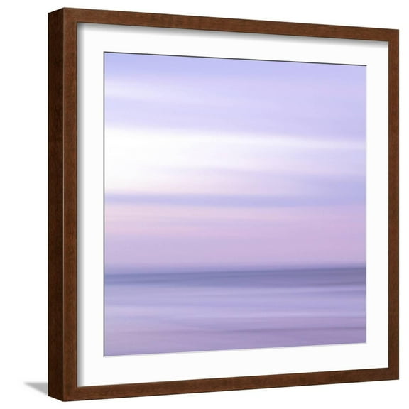 Art.com Purple Horizon Photographic Print by Doug Chinnery, Brown Frame Wall Art, 21" x 21"