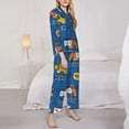 thumbnail image 3 of Daiia Construction Vehicles for Women's Long-Sleeved Pajama Set – Soft & Comfortable Sleepwear Button-Up Pajamas Cozy Lounge Wear-Small, 3 of 7