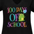 thumbnail image 4 of Inktastic 100 Days of School Party Women's Plus Size V-Neck T-Shirt, 4 of 5