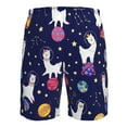 thumbnail image 6 of Disketp Men'S Swim Trunks Hawaiian Breathable Surf Beach Swimsuits Mesh Lining Beach Shorts With Pockets-Lama In Space, 6 of 9