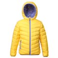 thumbnail image 2 of Girls' Reversible Lightweight Puffer Jacket Hooded Water-Resistant Winter Coat, 2 of 2