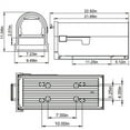 thumbnail image 4 of Gibraltar Mailboxes Arlington Large, Steel, Post-Mount Mailbox, Bronze, AR15T000, 4 of 8