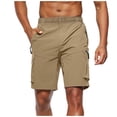 thumbnail image 2 of Mens Tactical Cargo Shorts With Zipper Pockets Quick Dry Elastic Waist Utility Shorts For Hiking And Work,Khaki,XXL, 2 of 5