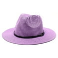 thumbnail image 2 of Straw Cowboy Hat Straw Panama Hat Sun Hat for Women Men Western Theme Summer Camping Garden Beach Fishing, 2 of 5