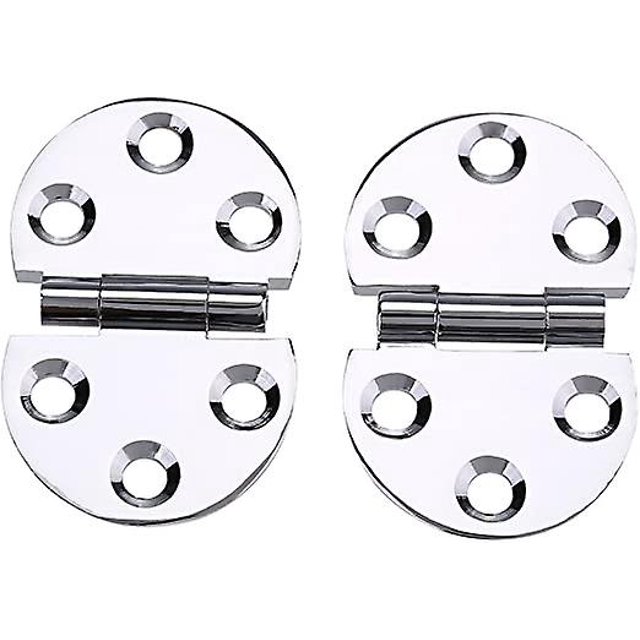 2 piezas de bisagras de cobre de 180 grados, bisagras plegables para mesa, máquina de coser, muebles de mesa, bisagras de borde circular