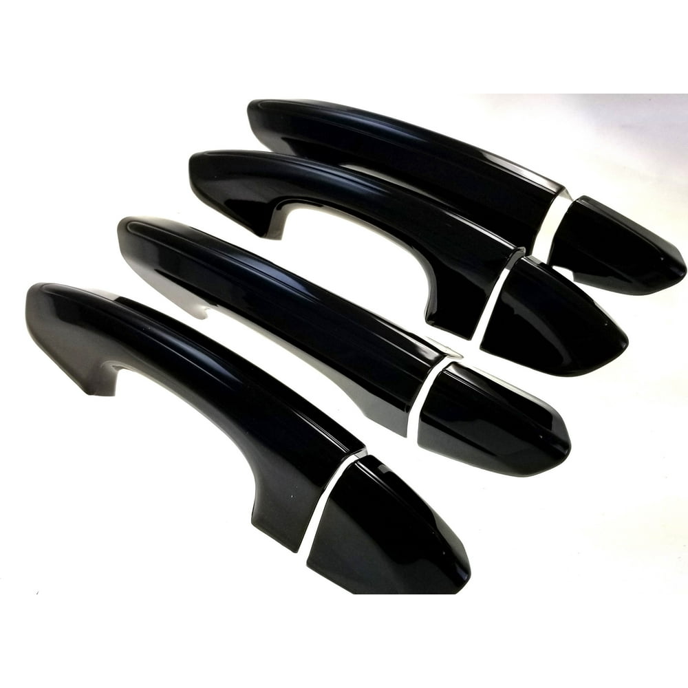 Gloss Black ABS Door Handle Covers 8Pc Fits Ford Fusion 20132019