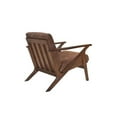 thumbnail image 3 of Pemberly Row Solid Wood and Fabric Upholstered Accent Armchair in Mocha Brown, 3 of 4