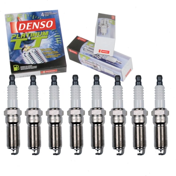 8 pc DENSO Platinum TT Spark Plugs compatible with Chevrolet Camaro 6.2L V8 2016-2017