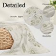 thumbnail image 3 of Green Spring Flowers Small Pillow Covers, Vintage Leaves Country Rustic Soft Breathable Throw Pillow Cases with Invisible Zipper, Decorative Pillowcase Pillows Protectors for Sofa Bed Chair 12"x20", 3 of 9