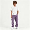 thumbnail image 6 of yillto Boys Cargo Pant Elastic Waist Drawstring Straight Leg Loose Sweatpants with Pockets 5-15 Years, 6 of 7