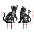 thumbnail image 5 of JZROCKER 1/2Pcs Metal Cat Garden Decors Garden Decors Sculpture Metal Cat, 5 of 10