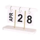 thumbnail image 5 of Calendario de escritorio, calendario de sobremesa con marco de madera, calendario perpetuo decorativo Blanco, 5 of 9