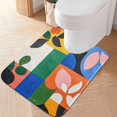 thumbnail image 2 of Yayeee Bath Rug for Bathroom Floor Non Slip Rectangle Fluffy Soft Absorbent Mat, 16"x24", Abstract Plants, 2 of 7