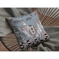 thumbnail image 2 of 20â€ Blue Brown Ornate Elephant Indoor Outdoor Throw Pillow, 2 of 4