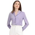 thumbnail image 1 of Top de manlarcon cuello camisero y botones pamujer Morado claro L, 1 of 6