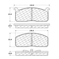 thumbnail image 2 of Centric Parts 102.01970 102 Series Semi Metallic Standard Brake Pad, 2 of 4
