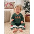 thumbnail image 4 of RUINIXCW Toddler Baby Girl Christmas Outfit Long Sleeve Tops and Bell Bottoms 2Pcs, 4 of 8