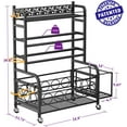 thumbnail image 4 of Flycity Dumbbell Rack, Weight Rack for Dumbbells, Home Gym Storage for Dumbbells Kettlebells Yoga Mat and Balls, Weight Storage Holder Rack with Wheels and Hooks, 4 of 9