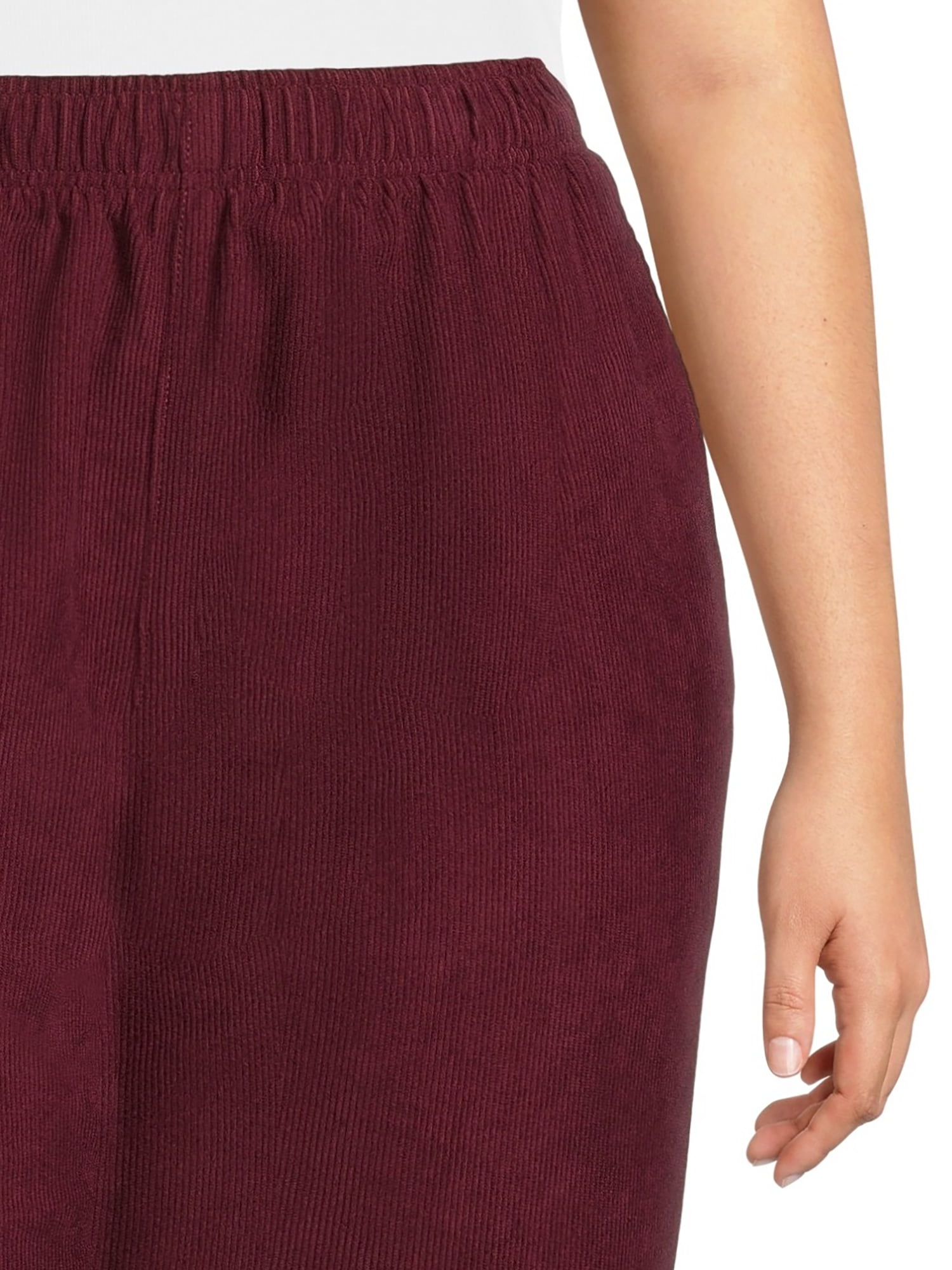 Just My Size Women's Plus Size Corduroy Pull-On Pants with Pockets
