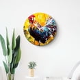 thumbnail image 4 of 12 Inch Wall Clock Battery Operated Silent Clock Decorative for Office, Kitchen, Outdoor, Living Room，Rooster in The Farm Color Art Cute Design, 4 of 4