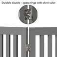 thumbnail image 2 of Unipaws Freestanding Wooden Dog Gate, Foldable Pet Gate with 2PCS Support Feet, Dog Barrier Indoor Pet Gate Panels for Stairs, 36 Inch Tall, 60 Inch Wide, Gray, 2 of 7