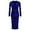 Blue, variant on Daznico Long Sleeve Velvet Bodycon Dress Elegant Formal Gown with Slim Fit and Design for Casual Evening Party Wear,L